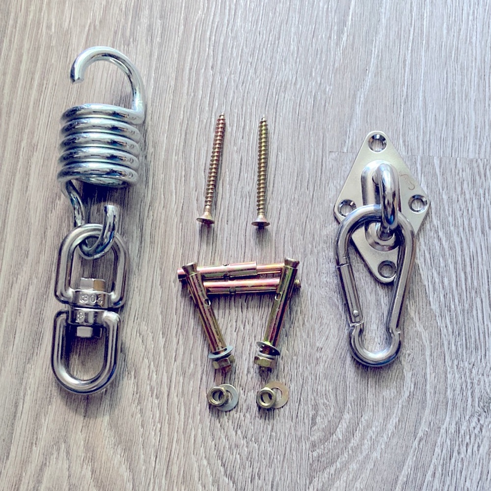 Stainless steel hammock chair hanging kit BNWT 220lbs capacity